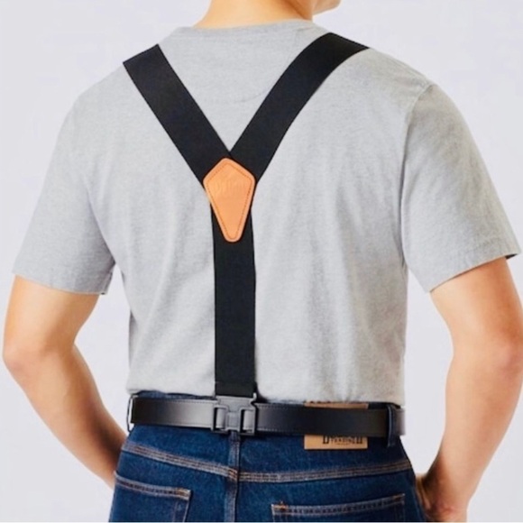 The Original Perry Suspenders Hook on Belt Navy Elastic Adjustable USA Made - Picture 1 of 9